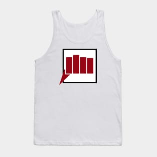 Karate Fist - Red on White Tank Top